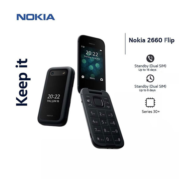 گوشی دکمه ای تاشو نوکیا مدل Nokia 2660 Flip mtk بس
