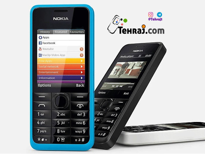 گوشی موبایل دکمه ای نوکیا nokia n301 طرح اصلی کپی 